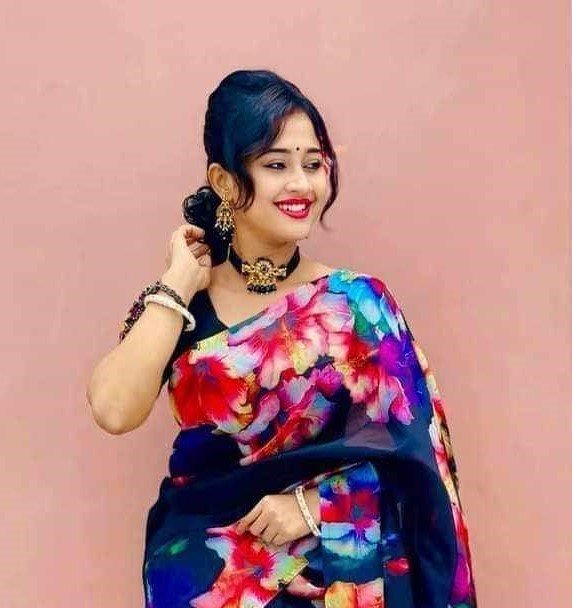 ডিজিটাল প্রিন্ট চান্দুরি সিল্ক শাড়ি